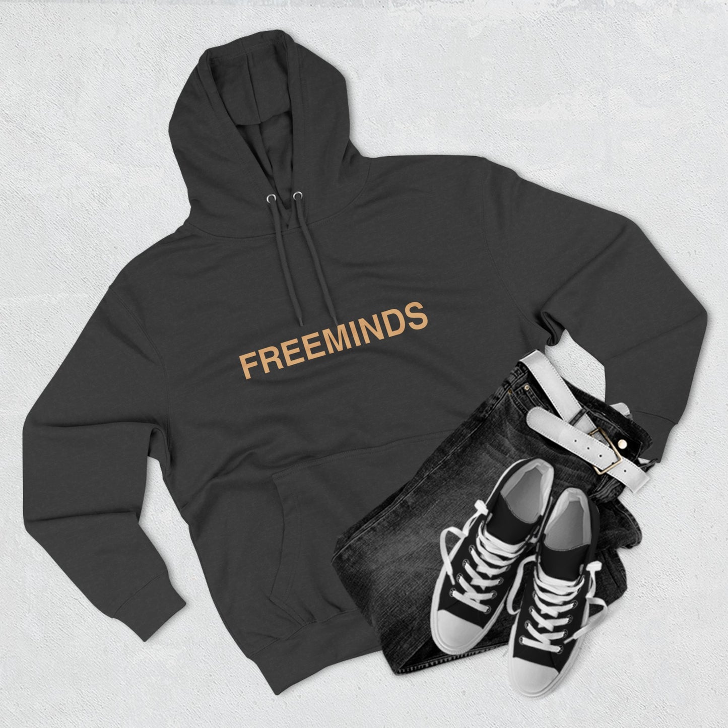 Apparel|Freeminds              Three-Panel Fleece Hoodie