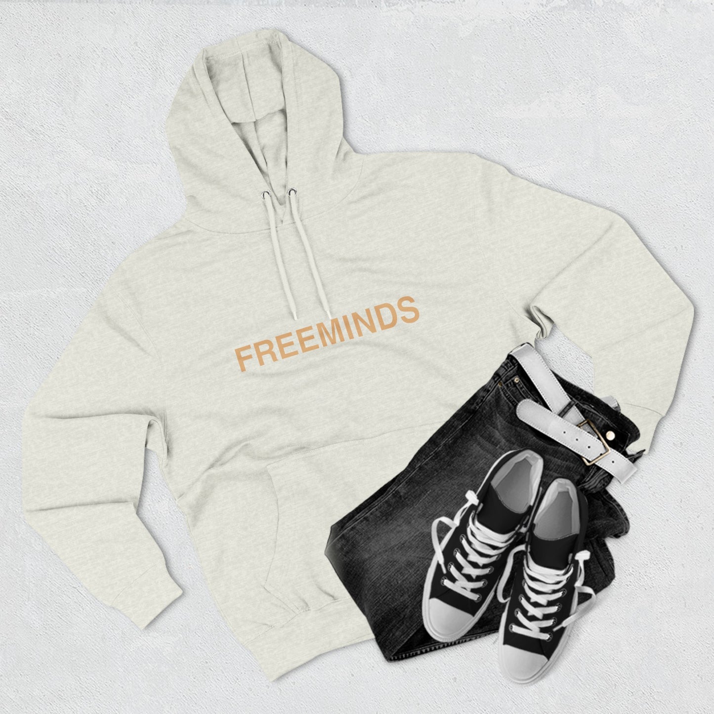 Apparel|Freeminds              Three-Panel Fleece Hoodie