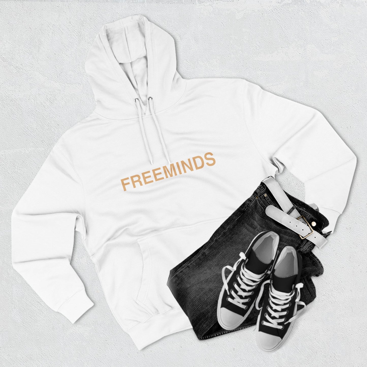 Apparel|Freeminds              Three-Panel Fleece Hoodie