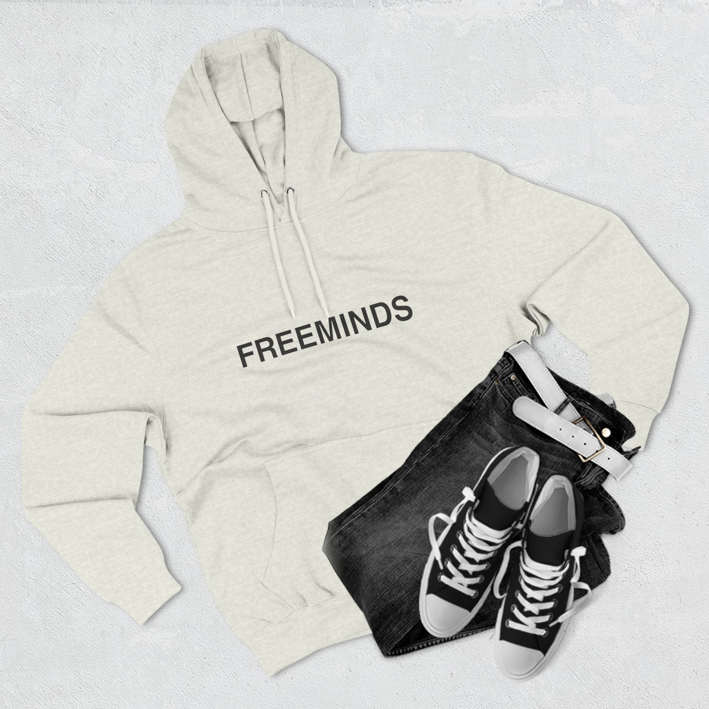 Apparel|Freeminds               Three-Panel Fleece Hoodie