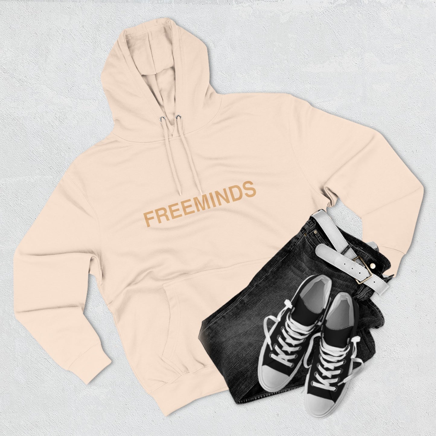 Apparel|Freeminds              Three-Panel Fleece Hoodie